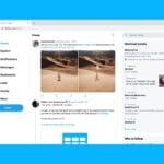Twitter website on desktop