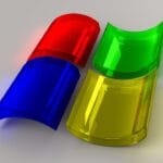 windows, microsoft, logo, computer, 3d wallpapers, internet, window, glass, colorful, multicoloured, reflection, red, green, blue, yellow, wallpaper, background, blender, 3d