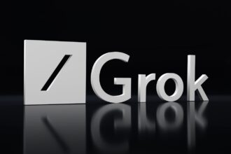 a black and white photo of the word grok