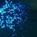 blue and white light digital wallpaper